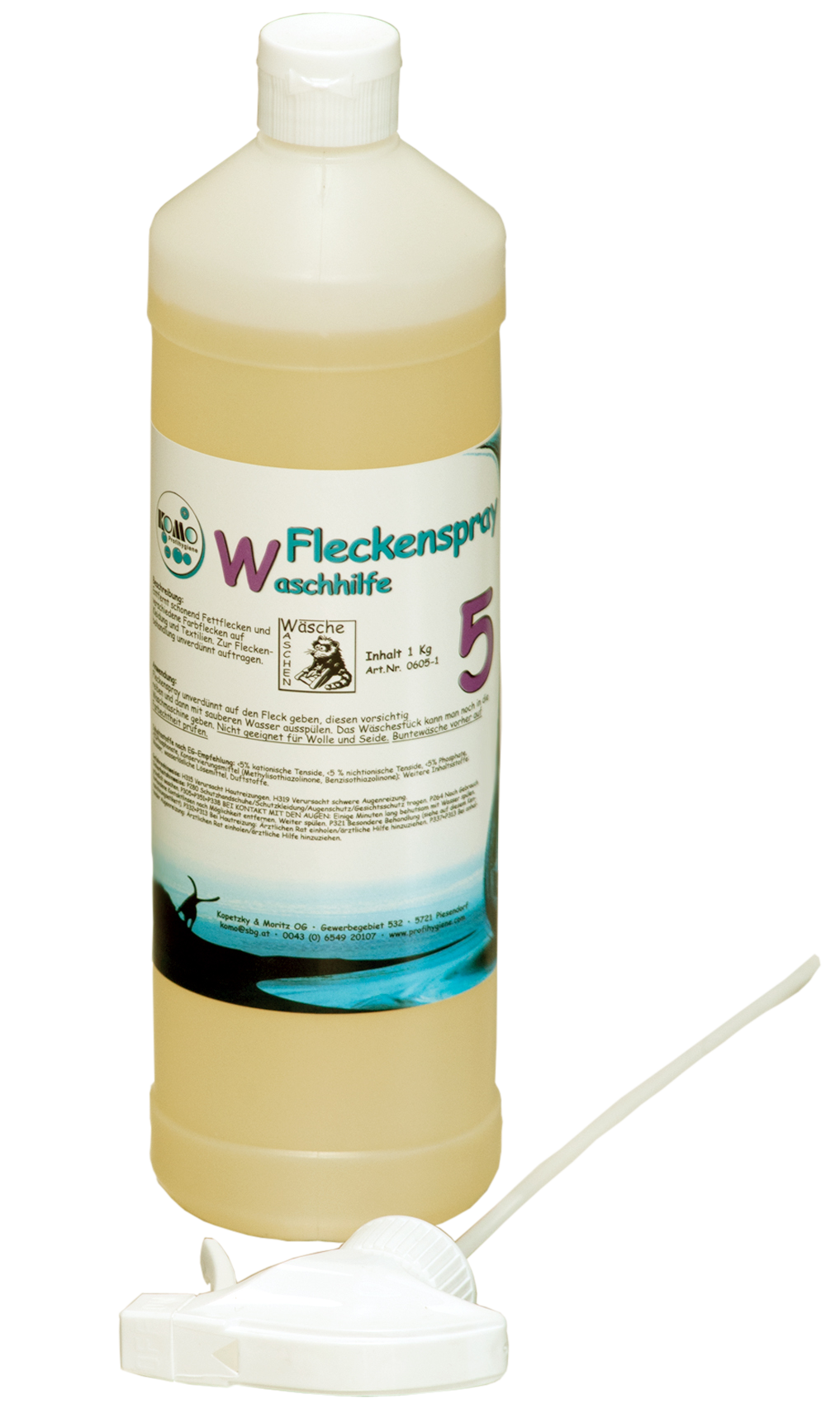 Bild von KOMO Wäsche FLECKENSPRAY "W5"  Flasche 1Kg
