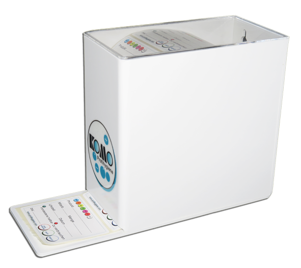 Bild von KOMO Etikettenspender mit bakterienabweisender Beschichtung.